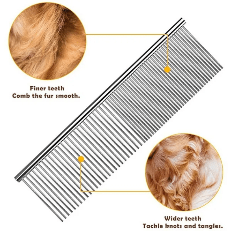 Silky hair guaranteed! Stainless steel comb for easy grooming.