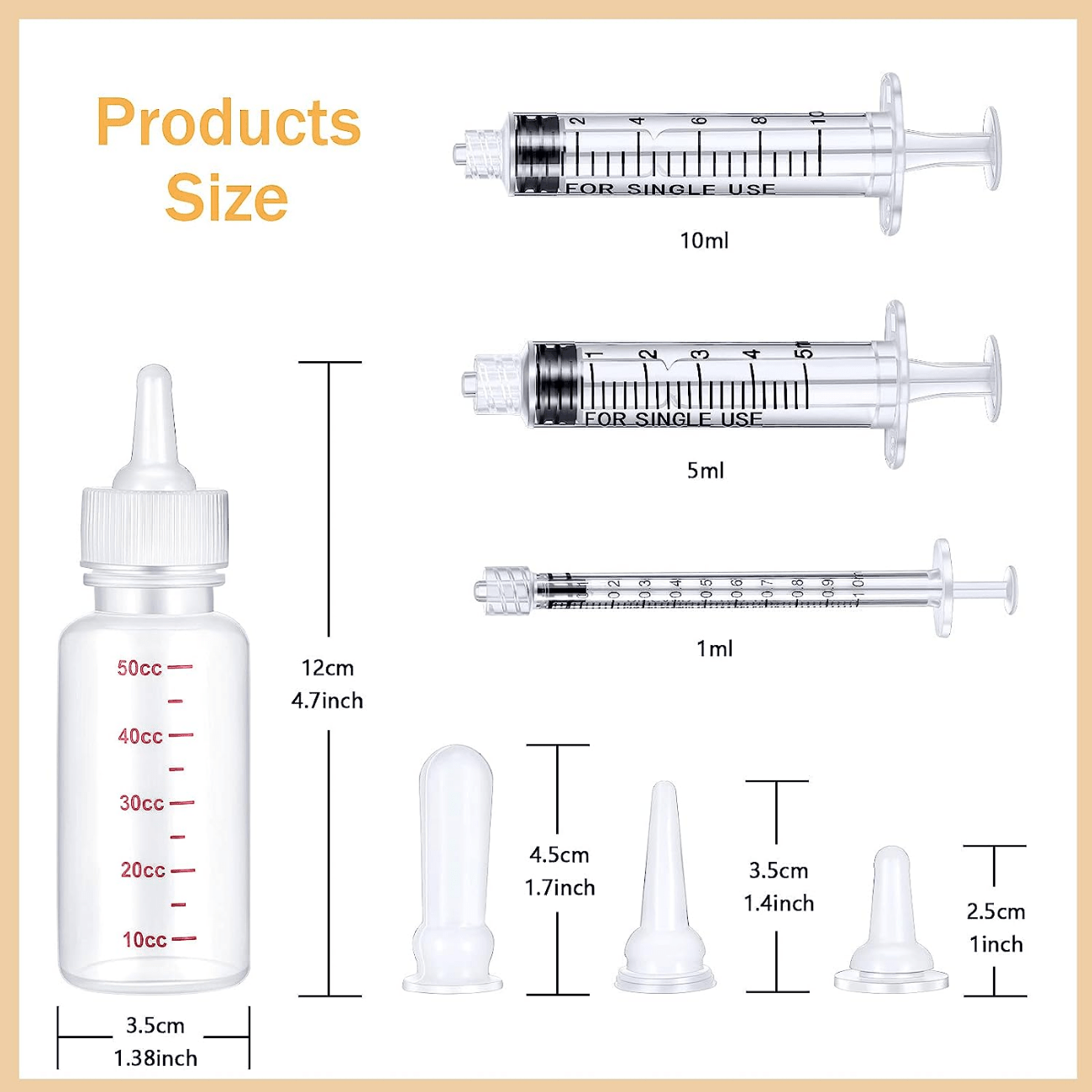 Kit de 17 Piezas: Biberones, tetinas y accesorios para cachorros y animales pequeños