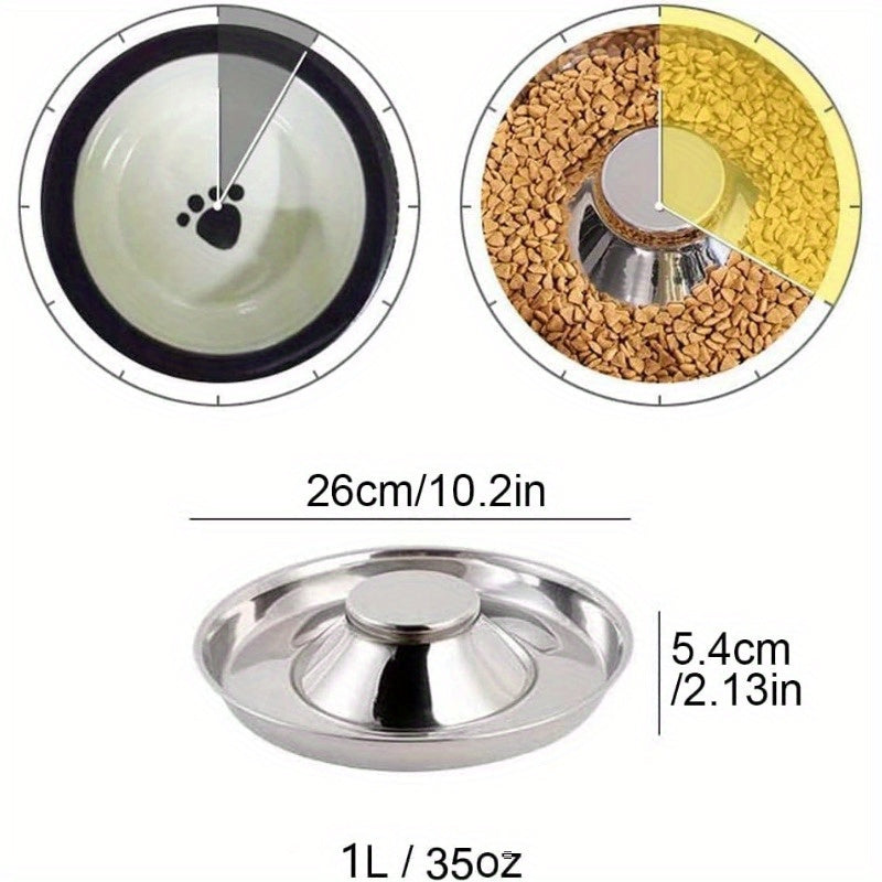 2 tazones de acero inoxidable: comida y agua