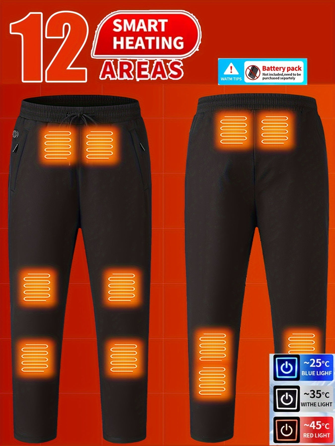 Le futur du vêtement chaud : Pantalon intelligent à 12 zones de chaleur