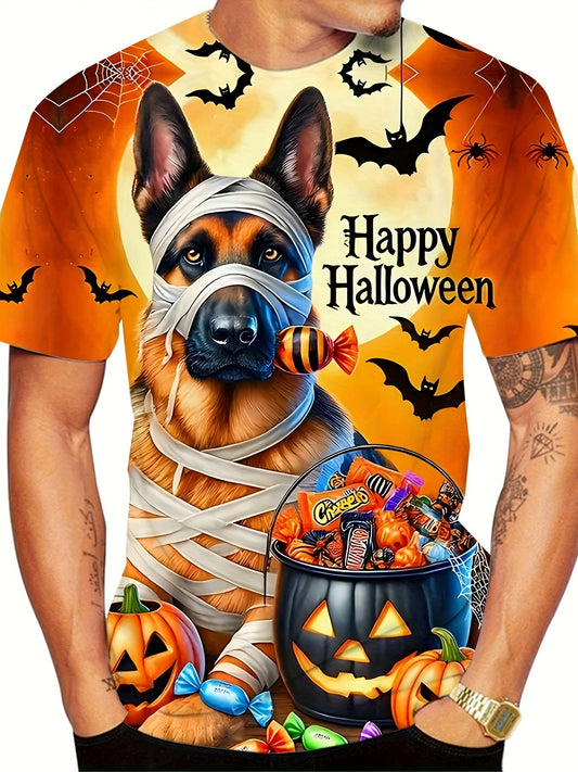 T-shirt Halloween : Berger Allemand 3D, Effet Poil Réaliste