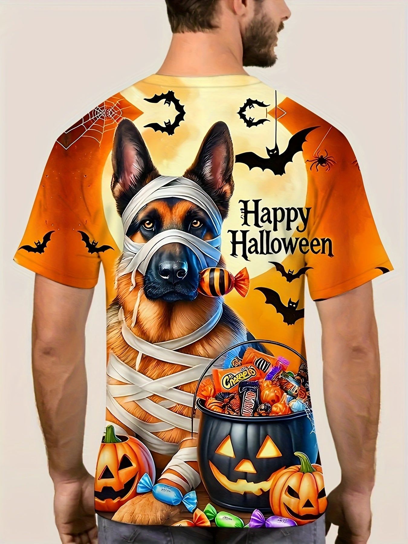 T-shirt Halloween : Berger Allemand 3D, Effet Poil Réaliste