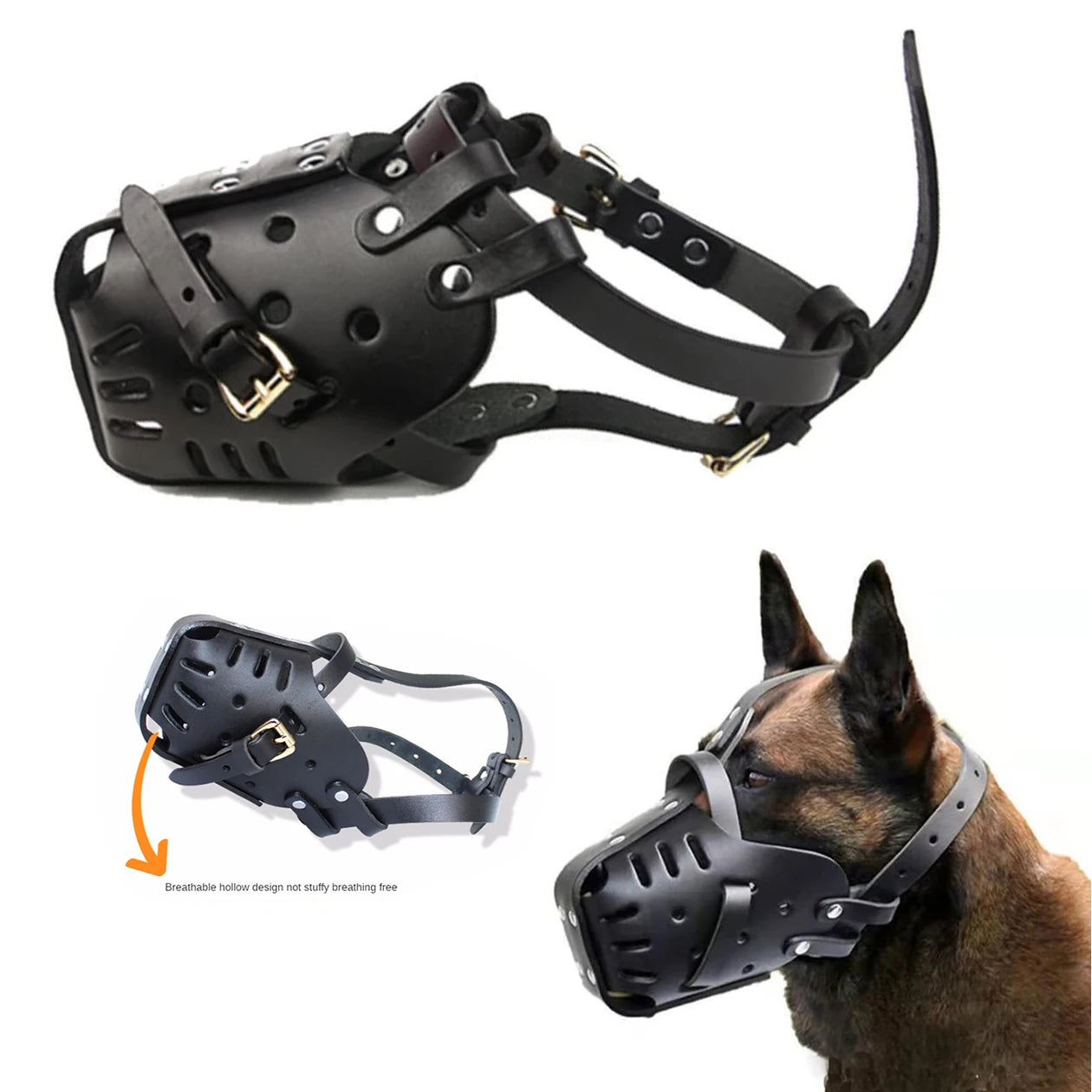 Leather Muzzle for Training Dogs