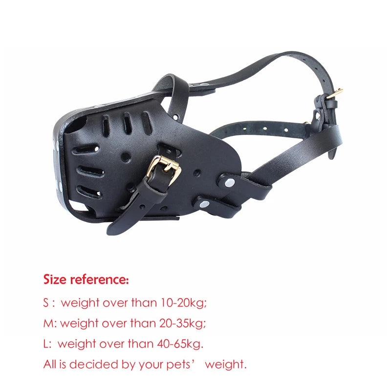 Leather Muzzle for Training Dogs