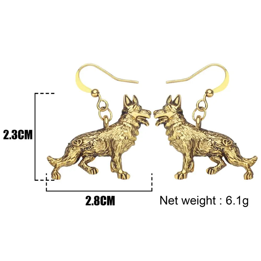 So cute! German Shepherd earrings for dog lovers