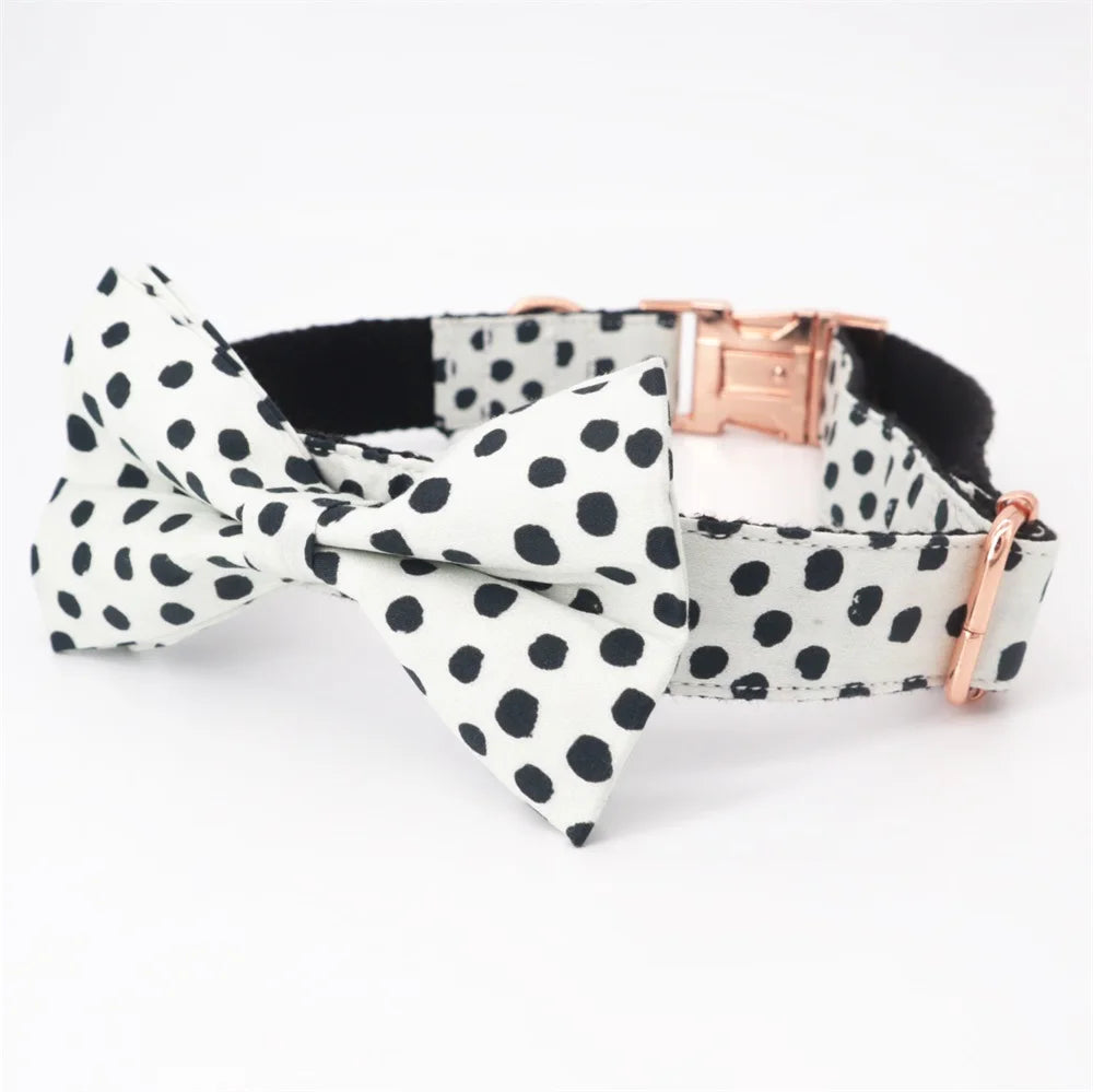 Collier pour chien à pois noirs, un look irrésistible pour votre meilleur ami !