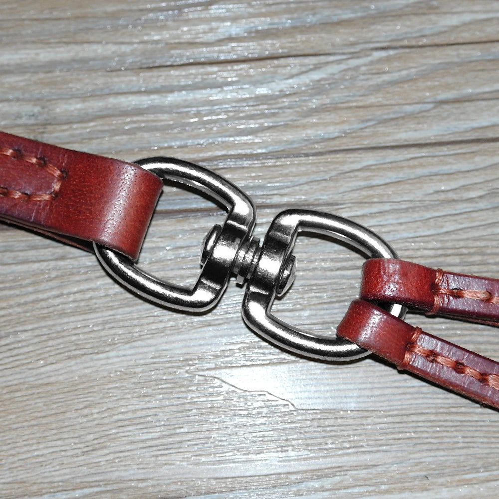 Adjustable double leather leash: Comfort and safety, A chic classic for your two four-legged friends.