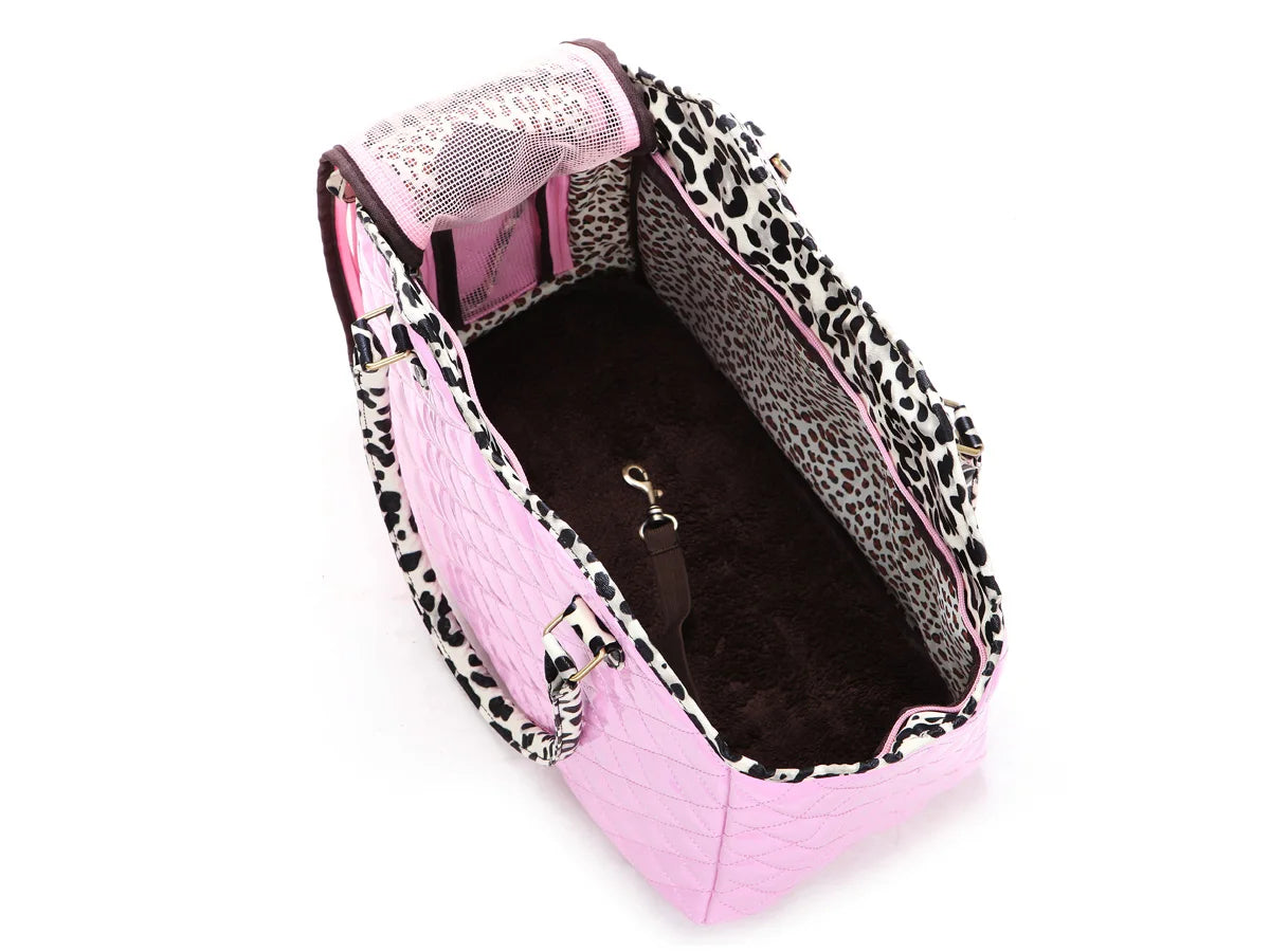 Sac Rose en PU pour Petit Chien : Le Compagnon Parfait de Vos Balades