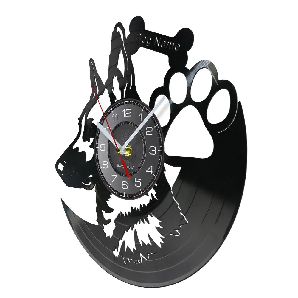 Wall clock: My German Shepherd, always on time!