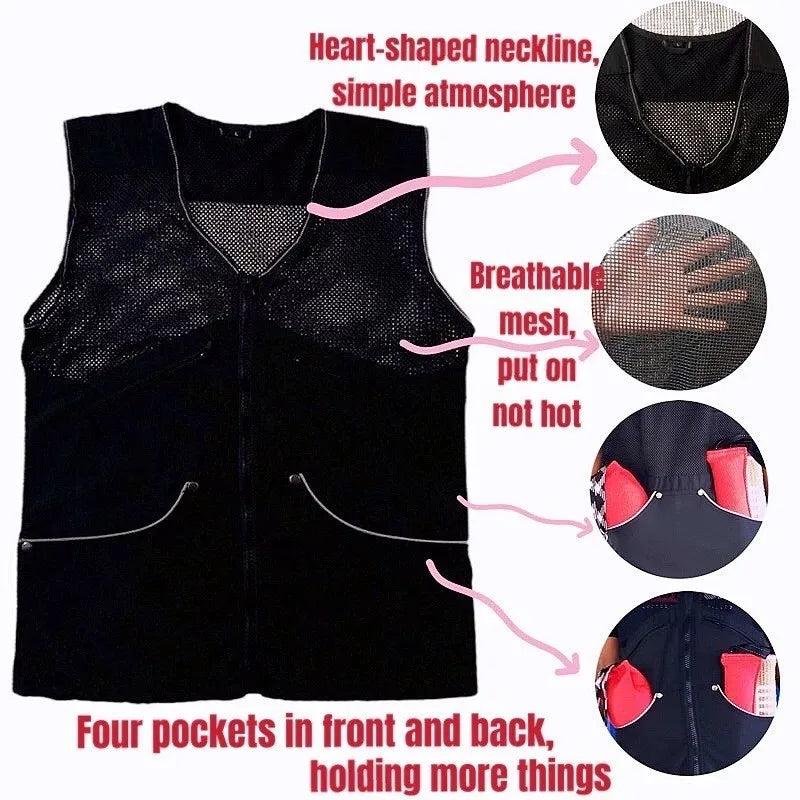 Multi-pocket training vest: Everything you need at your fingertips.