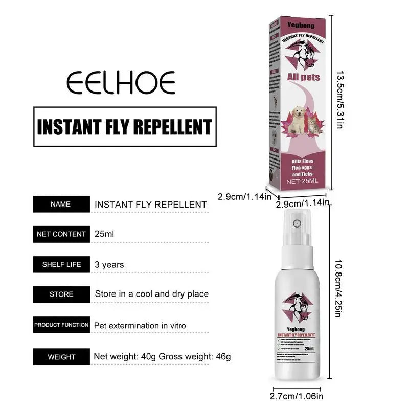 Flea spray: effective and gentle. Ideal for sensitive skin.