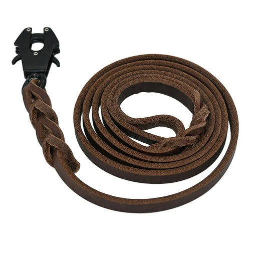 Genuine leather braided leash. Perfect for training