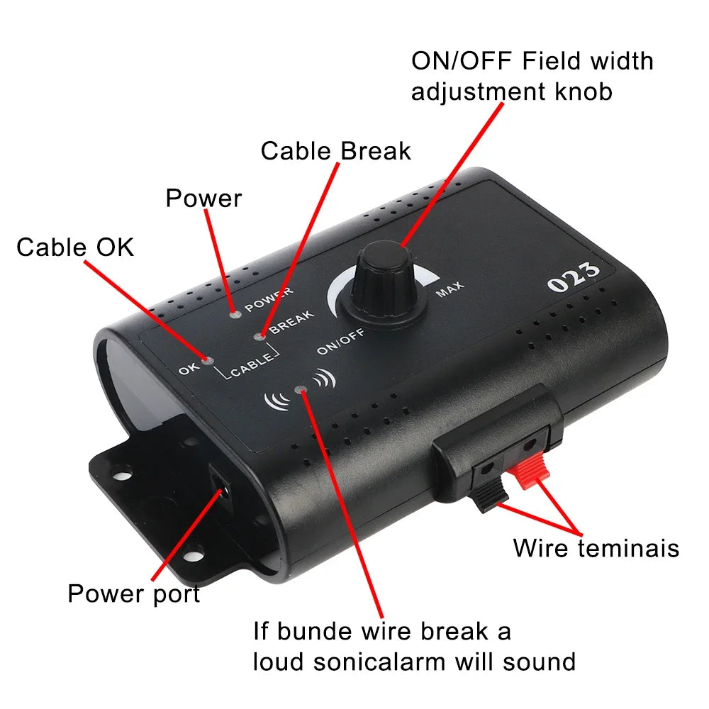 Your garden, its playground: Wireless electric fence for effective training.