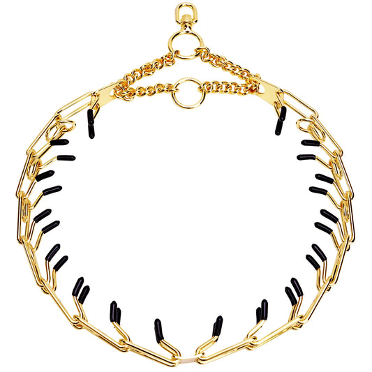 Luxury training collar: 18 carat gold and comfort