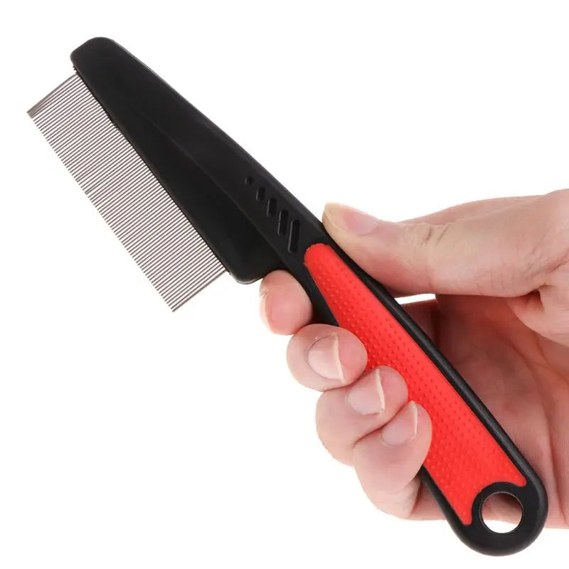 Flea brush, stainless steel comb