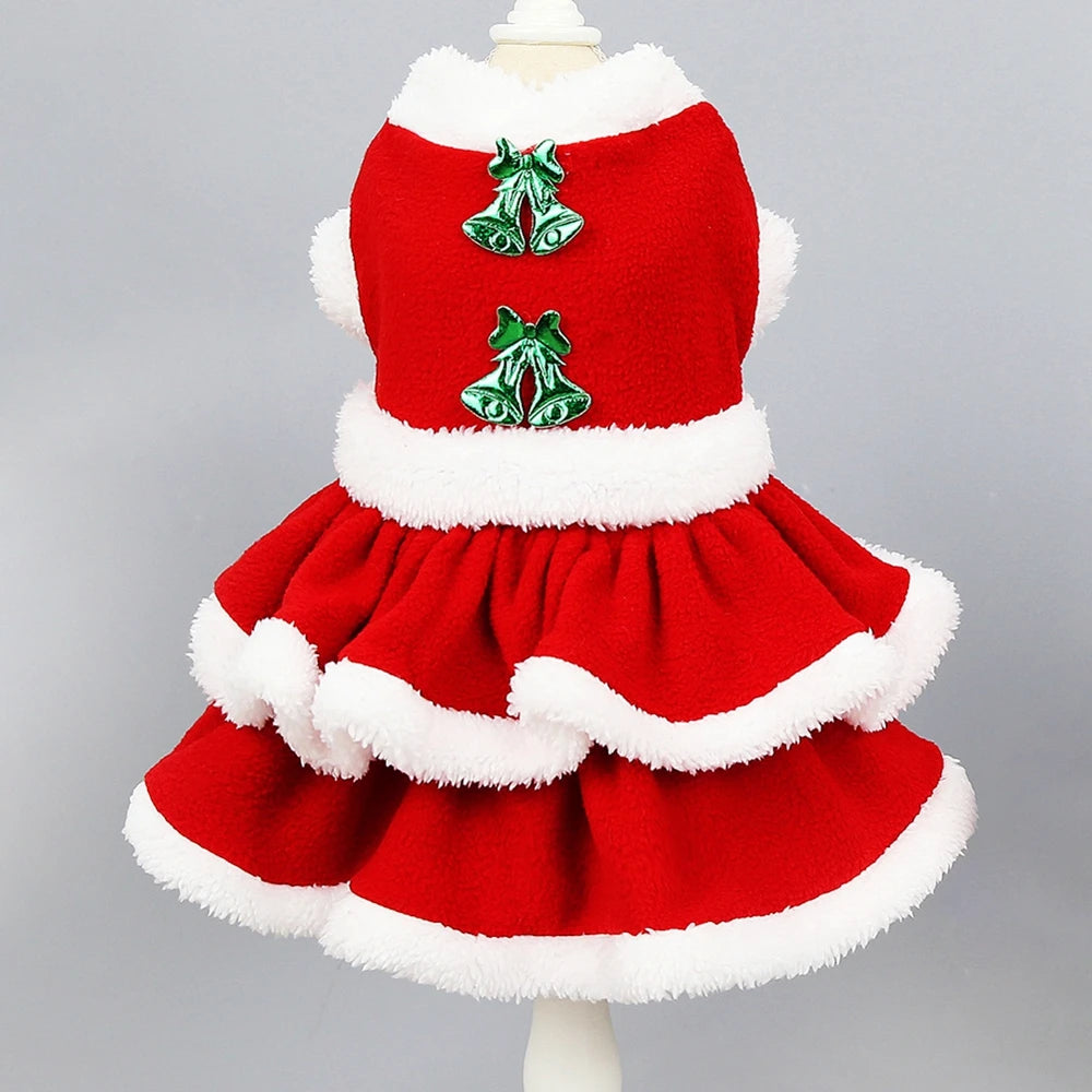 Robe de princesse rouge pour un Noël magique !