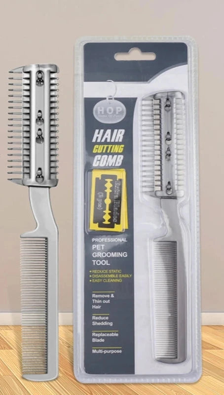 2 in 1 Professional Shaver for Dogs and Cats: Comb + Blades