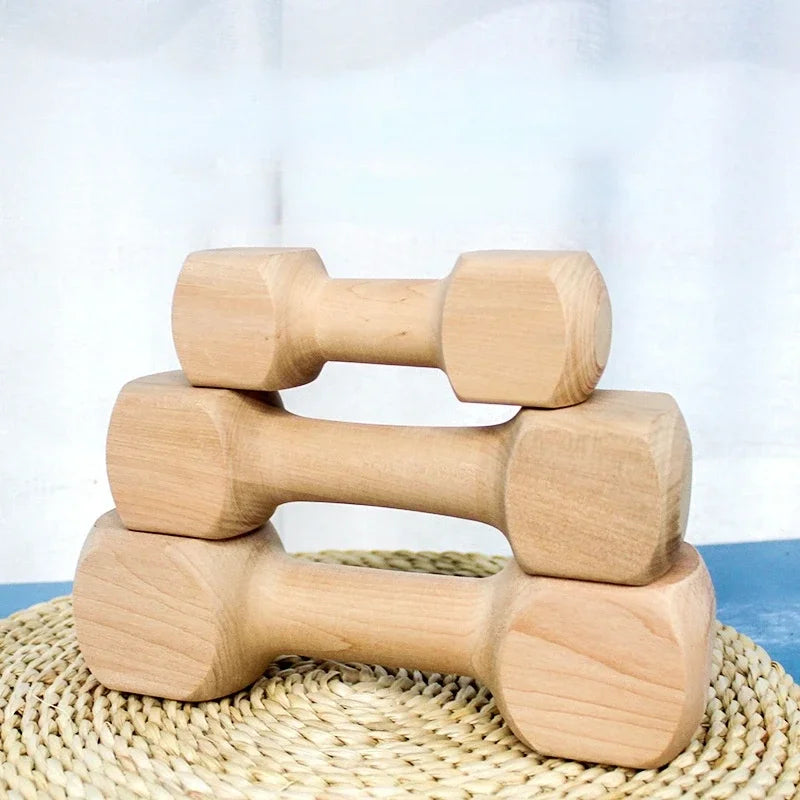 Wooden Dumbbell: Your Dog's New Best Friend!