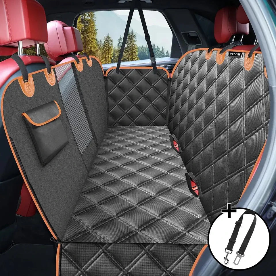 Back Seat Protector Mat: Keeps your car clean and protects your dog from bumps.