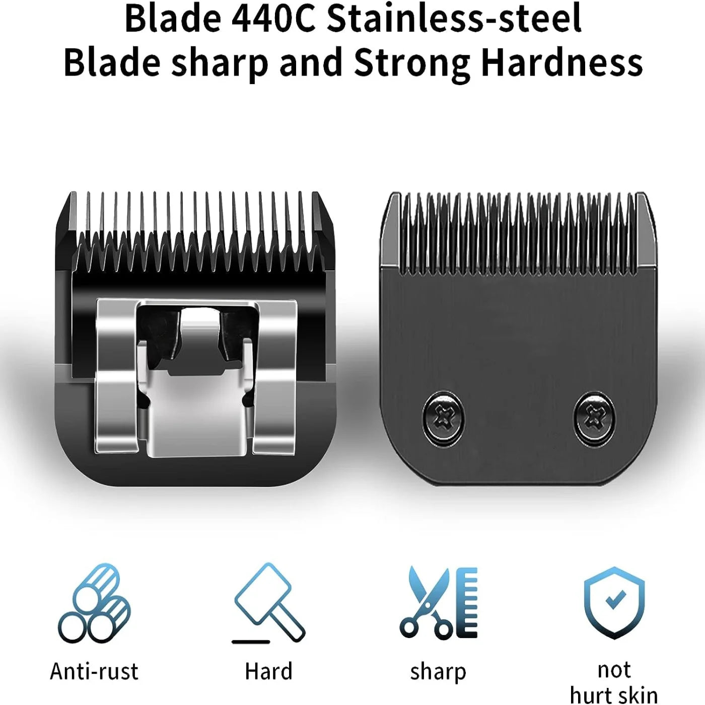 Stainless Steel Clipper Blades - Compatible With Andis, Oster, Wahl