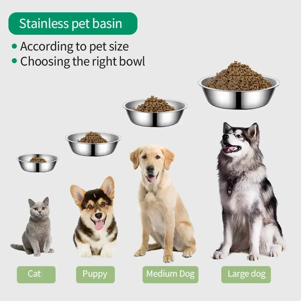 Large Capacity Stainless Steel Bowl: Ideal for Large Dogs