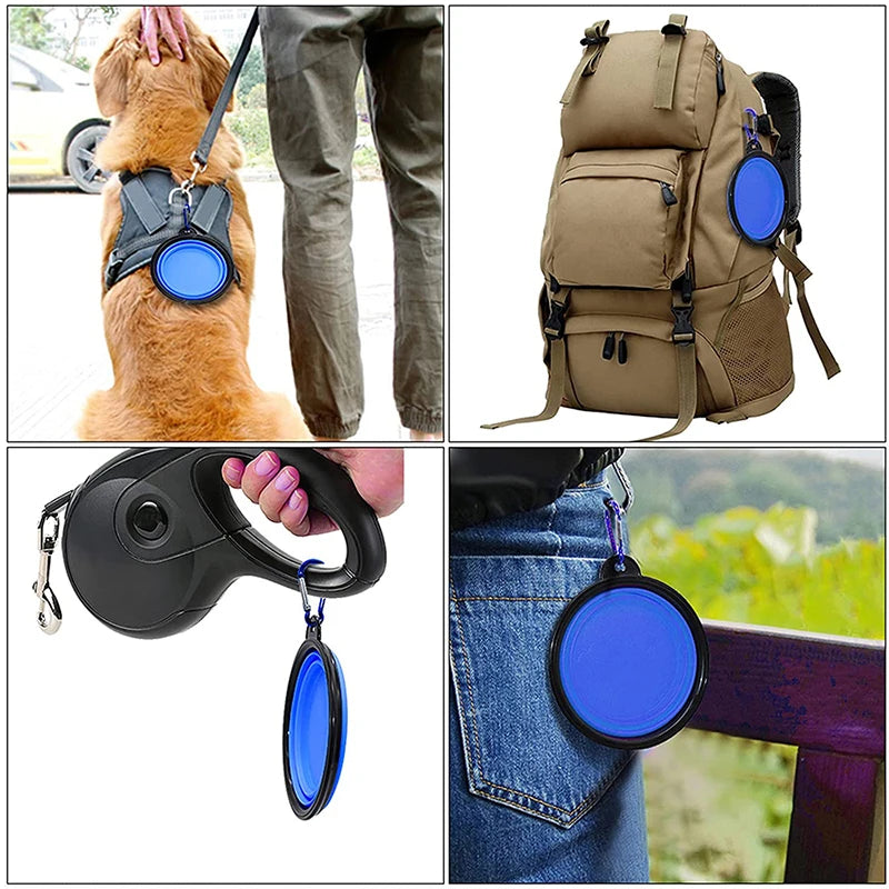 Cuenco plegable 2 en 1: ¡perfecto para pasear!