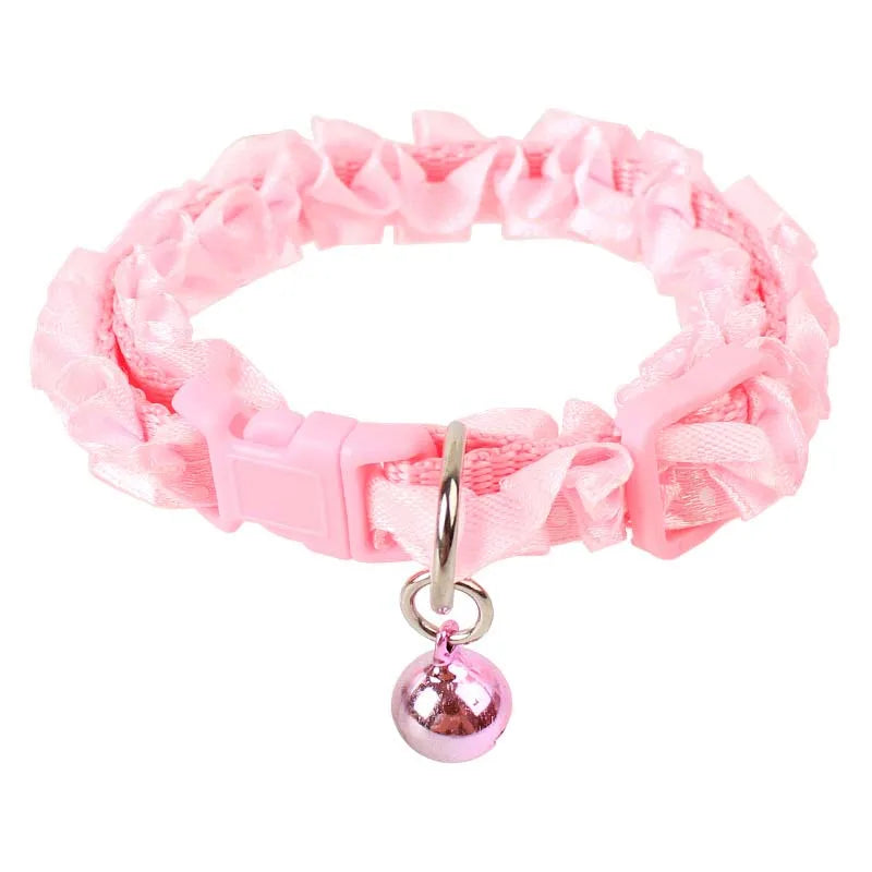 Collier en dentelle réglable pour petits chiens