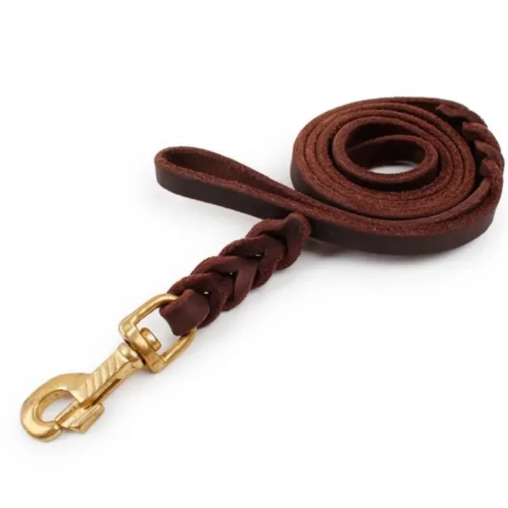 Premium Leather Leash: Handcrafted