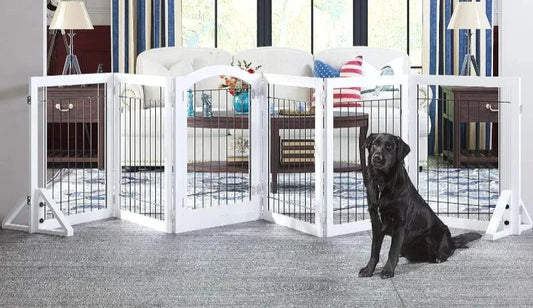 Barrière de protection pour chien de 3.65 m avec porte : sécurité renforcée