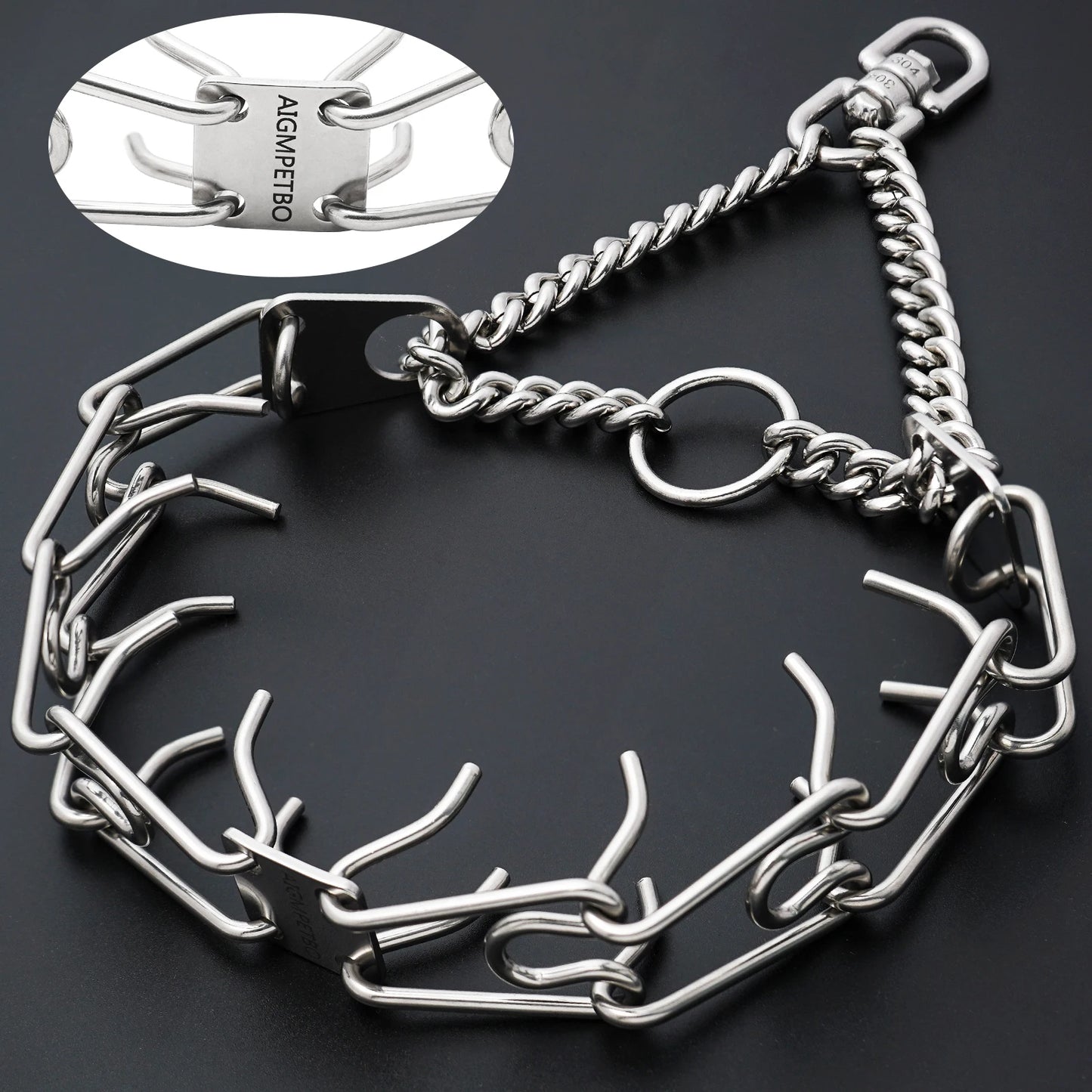 Chrome plated stainless steel necklace: strong and durable