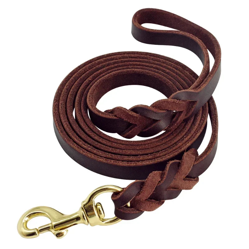 A high quality leather leash: 1m20, 1m60, 2m10