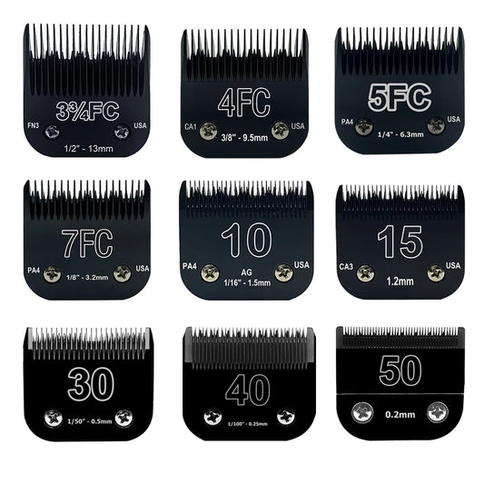 Stainless Steel Clipper Blades - Compatible With Andis, Oster, Wahl