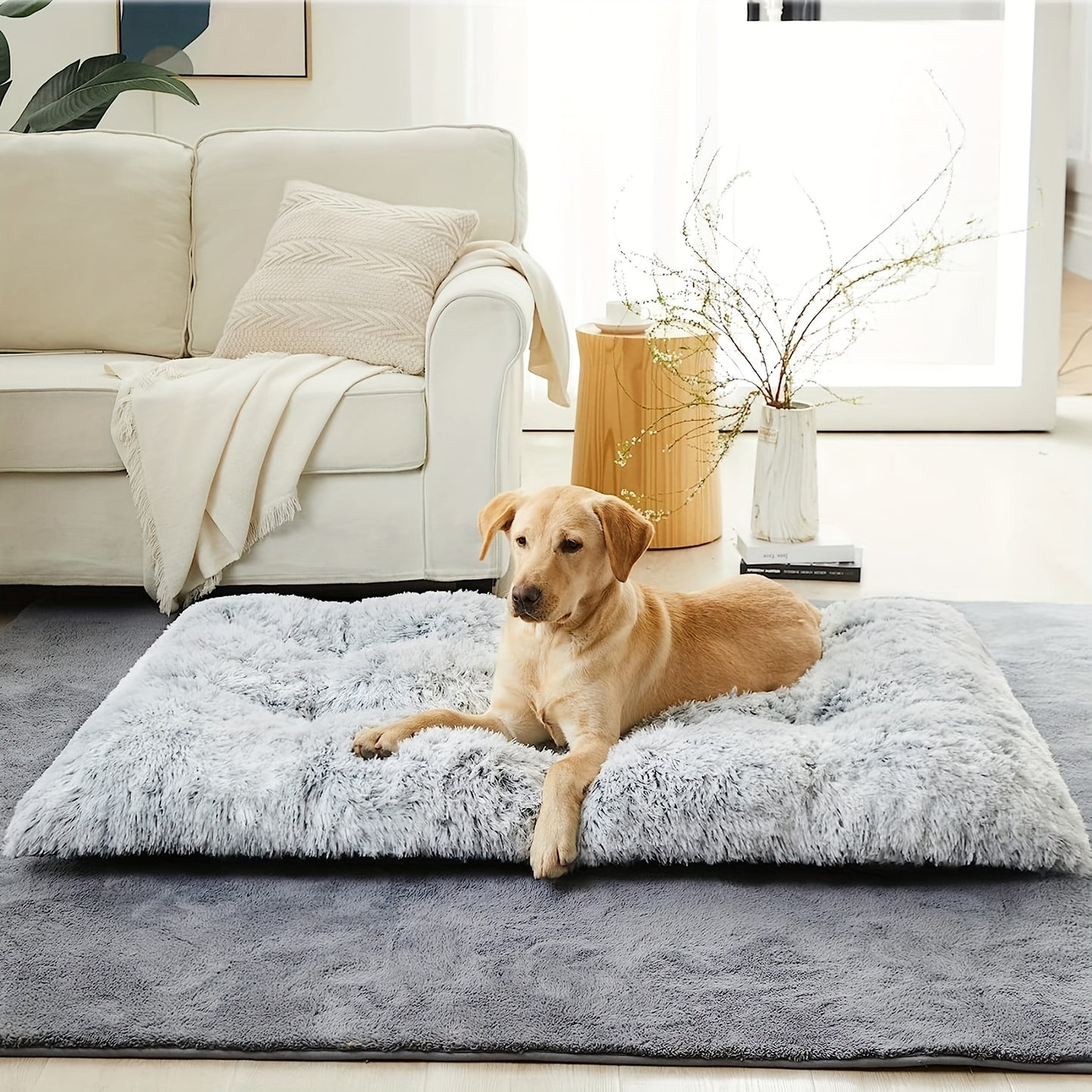 Giant Plush Dog Bed: Soft and Comfortable