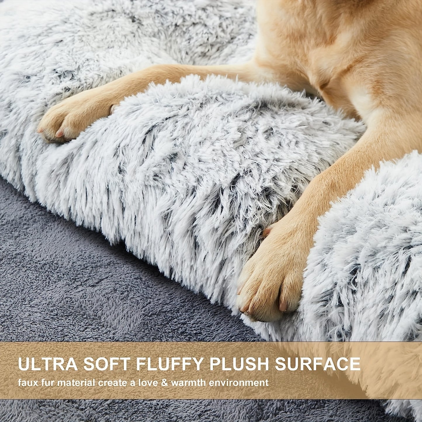 Giant Plush Dog Bed: Soft and Comfortable